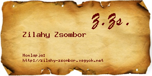 Zilahy Zsombor névjegykártya